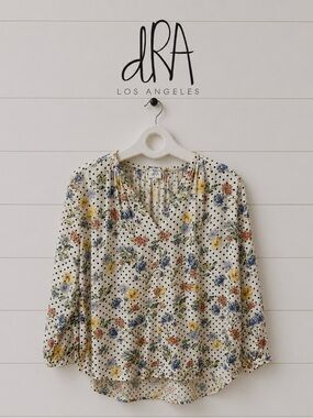 Floral Polka Dot Blouse - dRA for Anthropologie (Size S)